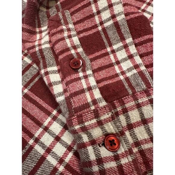 Cleo and Wolf Women's Size M Shacket Plaid Red 100% Cotton - Picture 11 of 14